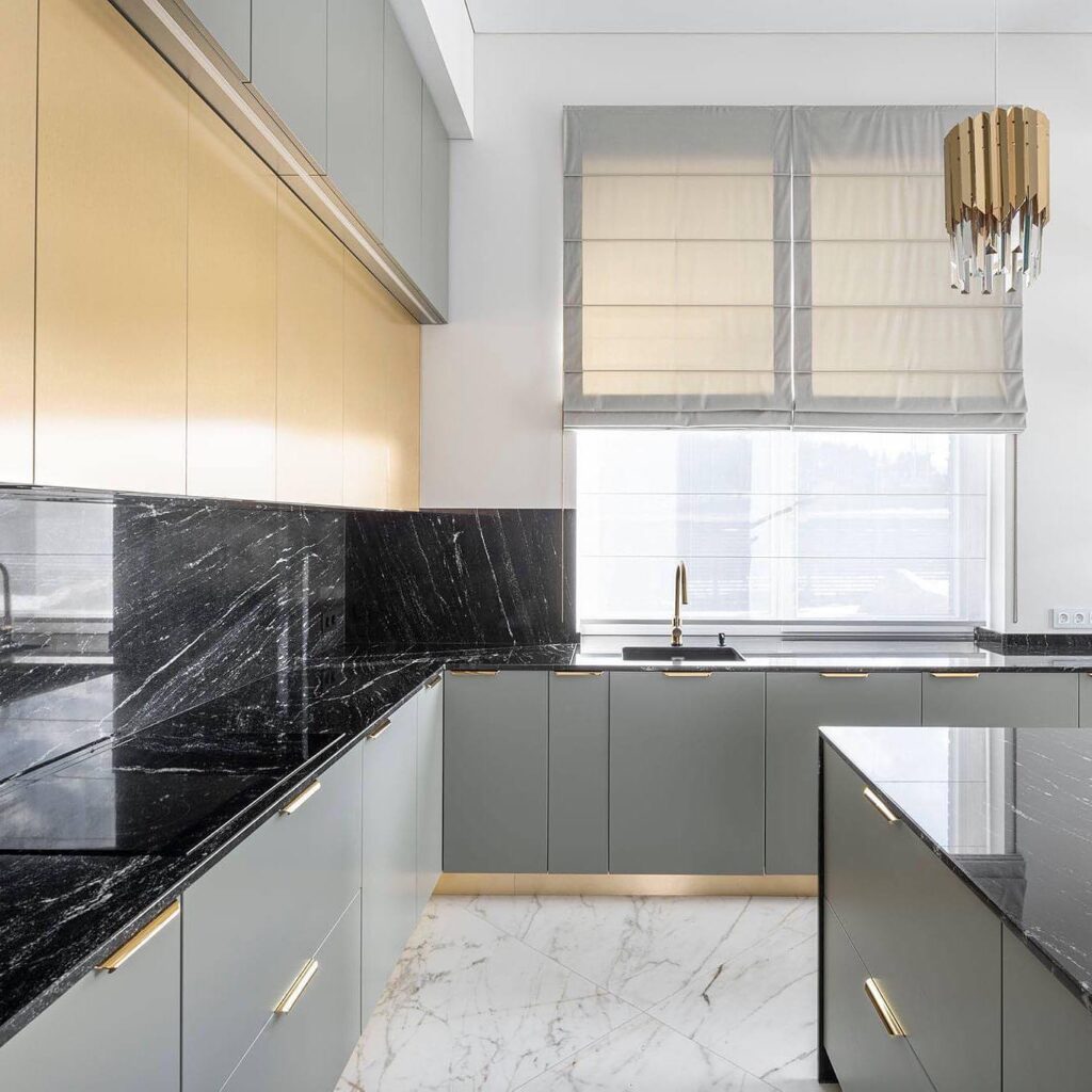 Gold furniture handles from Handles Craft in Dubli