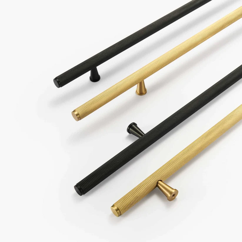 LUX Knurled Brass Handles