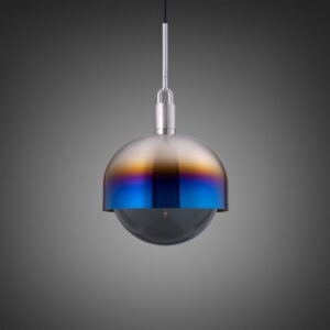 FORKED PENDANT / SHADE / GLOBE / SMOKED / LARGE