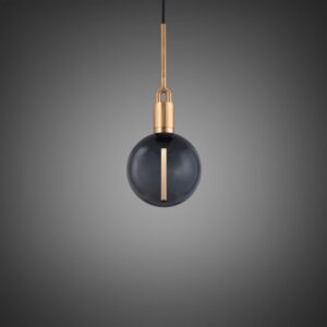 FORKED PENDANT / GLOBE / SMOKED / MEDIUM